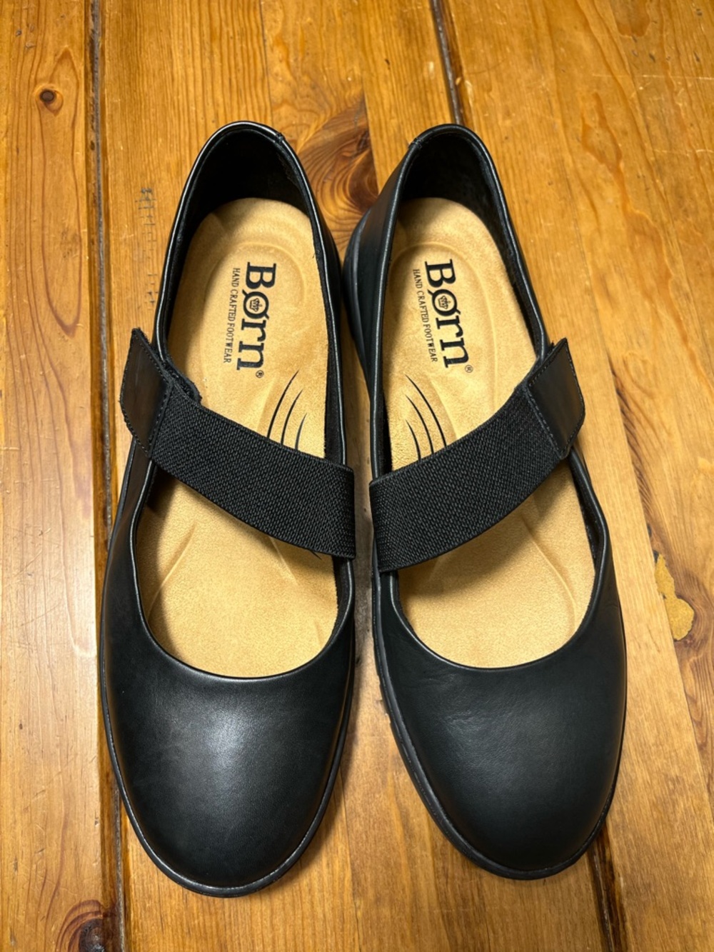 Born Black Mary Jane Flats with Elastic Strap
